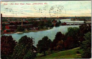 Postcard POWER PLANT SCENE Appleton Wisconsin WI AM3246