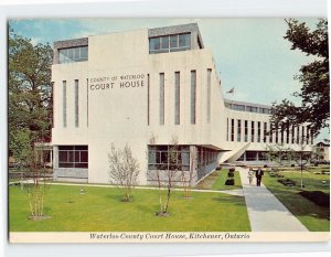 Postcard Waterloo County Court House, Kitchener, Canada