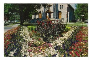 Pro-Cathedral Of The Assumption Flower Garden North Bay Ontario Vintage Postcard
