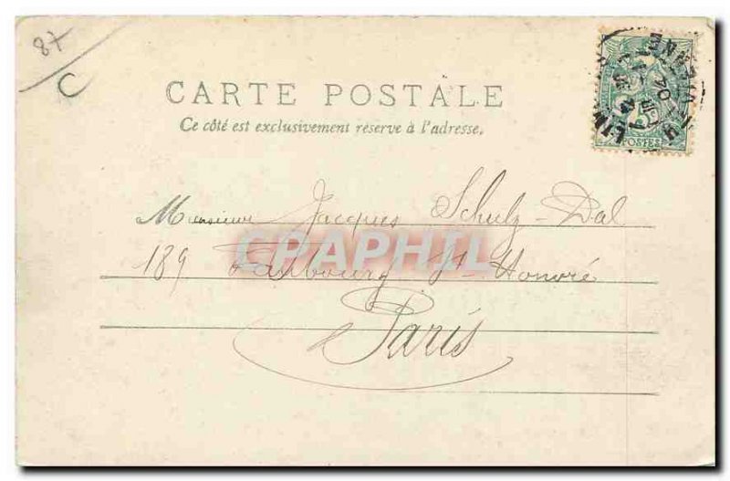 Old Postcard Limoges Panoramic Three Bridges