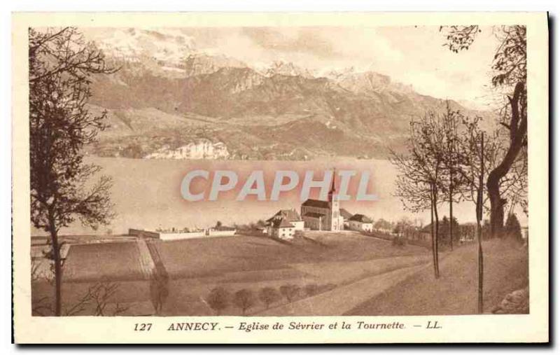 Postcard Old Annecy Sevrier Church and the Spinner