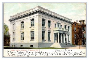 Free Public Library Building Trenton New Jersey NJ 1906 UDB Postcard V11