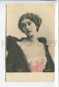 432148 Lina CAVALIERI Italian OPERA SINGER in Fur Coat Vintage postcard