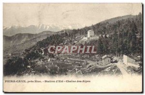 Postcard Old Peira Cava Pres Nice Station & # 39Ete Chaine des Alpes