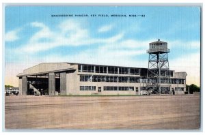 c1940's Engineering Hagar Key Field Building Meridian Mississippi MS Postcard