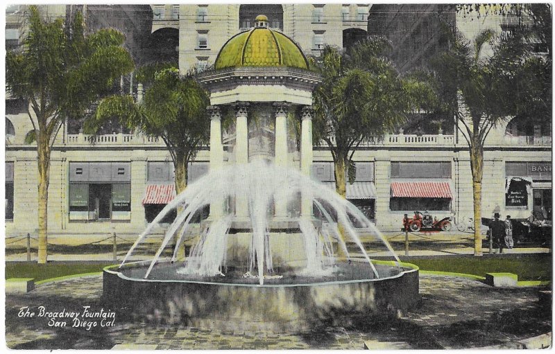 The Broadway Fountain Panama California 1915 Expo San Diego California