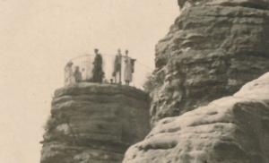 RPPC Tourists near Konigstein, Bavaria, Germany