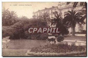 Postcard Old Nice Gambetta Gardens