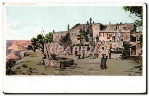 Postcard Old Wild West Cowboy Indians The Hopi House Grand Canyon of Arizona