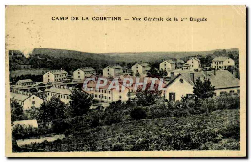 Old Postcard Camp of Courtine General view of the 2nd Brigade