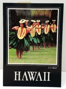 Let's Hula HAWAII Hula Dancing Girls Postcard A12