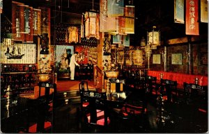 Sheraton Chicago Hotel Chicago IL Macao Dining Room VTG Postcard Tichnor UNP 