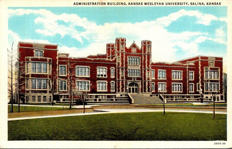Kansas Salina Administration Building Kansas Wesleyan University Curteich