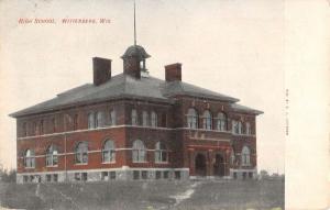 Wittenberg Wisconsin High School Street View Antique Postcard K100296