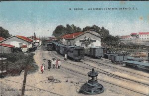 Dakar Senegal Africa Train Station Vintage Postcard AA38045