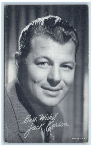 Jack Carson Canadian Born American Film Actor Studio Exhibit Arcade Card 