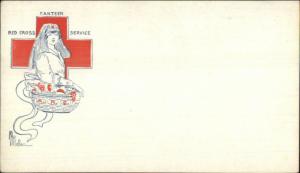 Red Cross Canteen Service Nurse - Council Bluffs IA Overprint on Back MCKELLAR