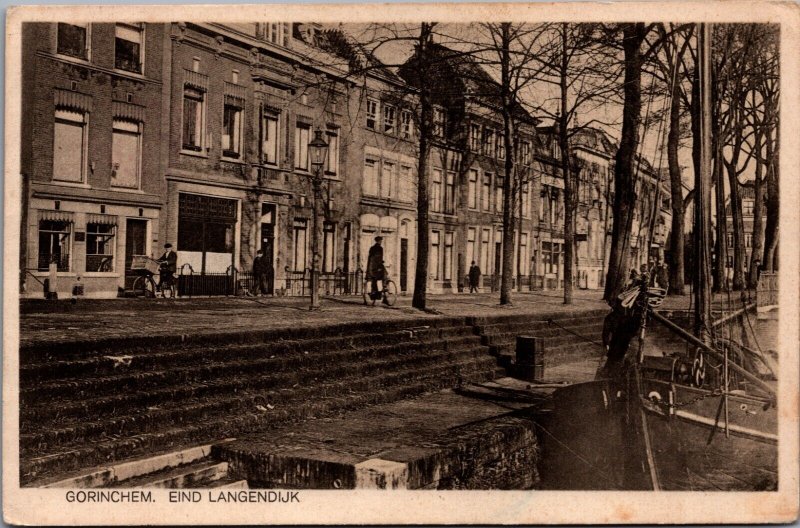 Netherlands Gorinchem Eind Langendijk Vintage Postcard 04.96