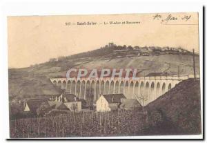 Saint Satur Old Postcard Viaduct and Sancerre