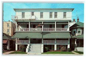 1963 Park View Hotel Postcard Ocean Grove New Jersey Front View Wesley Lake pc7