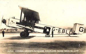 Imperial Airways Passenger Aeroplane Silver Wing De Luxe, Postcard