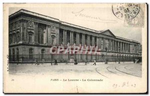 Paris Old Postcard The Louvre Colonnade