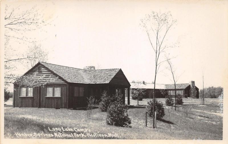 Hastings Michigan~Yankee Springs National Park~Lone Lake Camp~1950s RPPC