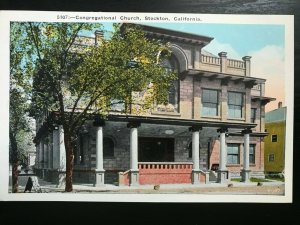 Vintage Postcard 1915-1930 Congregational Church Stockton California (CA)