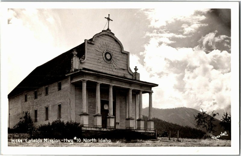 RPPC Cataldo Mission, Hwy 10, North ID Vintage Postcard C41
