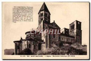 Old Postcard Saint Nectaire L & # 39Eglise Historical Monument