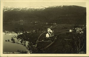 RPPC Aerial View Opheim Norway Real Photo Postcard