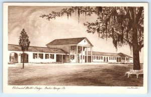 BATON ROUGE, Louisiana LA ~ Roadside COLONIAL MOTOR LODGE Artist View Postcard