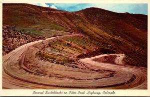 Colorado Several Switchbacks On Pikes Peak Highway