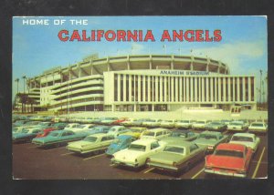 ANAHEIM CALIFORNIA ANGELS BASEBALL STADIUM 1960's CARS VINTAGE POSTCARD