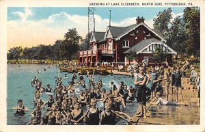 Bathing at Lake Elizabeth North Side - Pittsburgh, Pennsylvania PA  