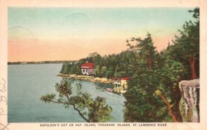 Vintage Postcard 1920's Napoleon's Hat Hay Island Thousand Islands New York NY