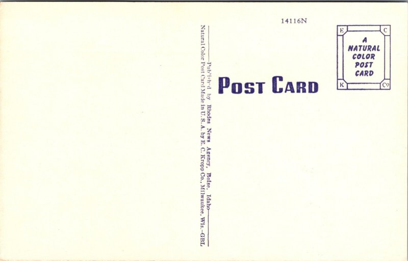 Vintage Sun Valley Lodge Idaho Postcard Linen