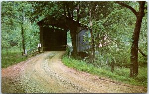 Postcard - By A Babbling Brook, Henry Covered Bridge - Cutler, Ohio