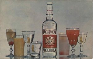 POPV VODKA Ad Advertising 80 Proof Old Postcard