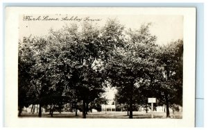 1912 Park Scene Ackley Iowa IA RPPC Photo Posted Antique Durand IL Postcard 