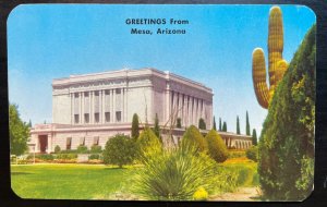 Vintage Postcard 1950's Latter-Day Saints Temple, Mesa Arizona (AZ)