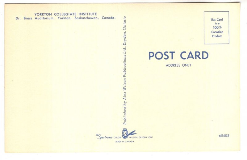 Collegiate Institute, Yorkton Saskatchewan