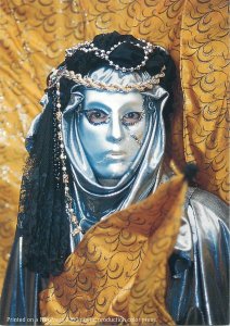 Postcard Venetian Carnival mask portrait typical outfit