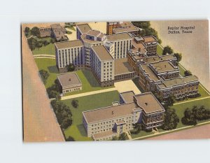 Postcard Baylor Hospital, Dallas, Texas