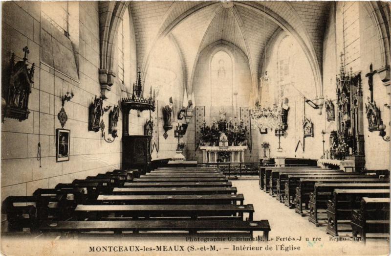 CPA MONTCEAUX-les-MEAUX - Interieur de l'Église (436466)