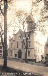 A54/ Gorham Maine Me RPPC Real Photo Postcard 1938 M.E. Church