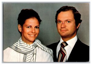 H.M. King Carl XVI Gustaf H.M. Drottning Silvia Postcard Continental View Card