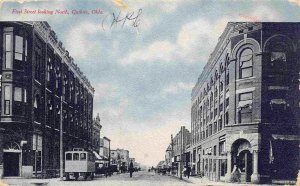 First Street Looking North Guthrie Oklahoma 1909 postcard