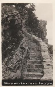 RPPC Woman's Face Rock - Turner Falls OK, Oklahoma