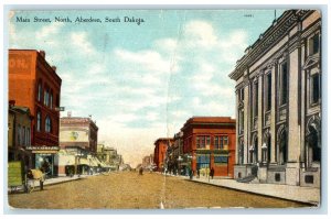 1910 Main Street North Business District Aberdeen South Dakota Unposted Postcard